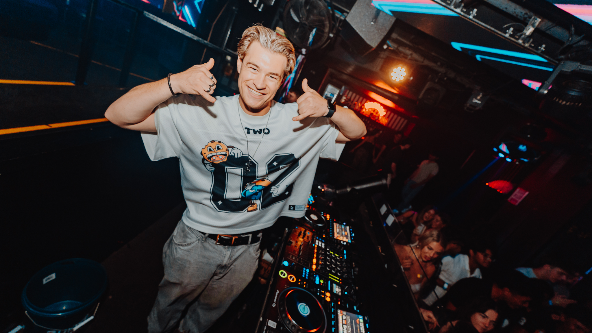 DJ at decks, nightclub event Gold Coast
